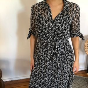 Calvin Klein long black and white flora classic dress. Only worn 3 times.